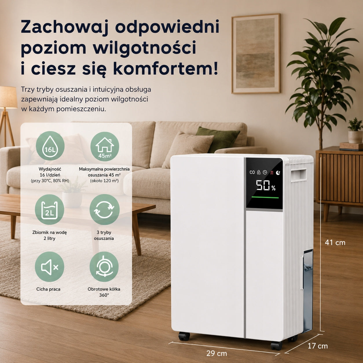 Dehumidifier 16L/24h Solution for Healthy and Dry Home Brand no brand