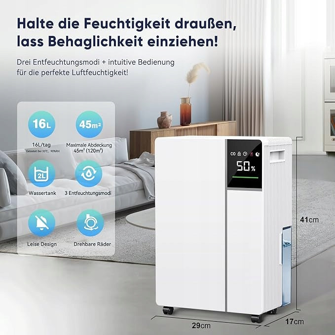 Dehumidifier 16L/ Compressor Quiet WiFi Electric with Compressor Packaging status original