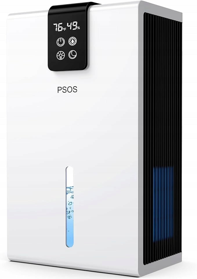 Dehumidifier 2,7L Quiet <30dB LED Hygrostat 7 Colors