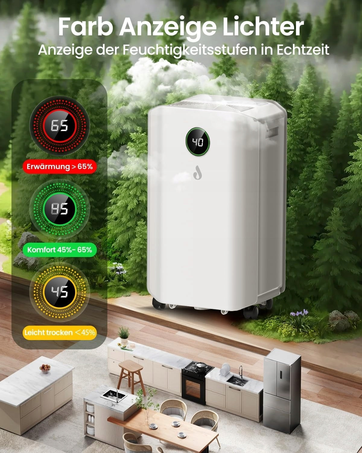 Dehumidifier 20L/24h JYMIPA 50m² 3L Timer LED Brand no brand