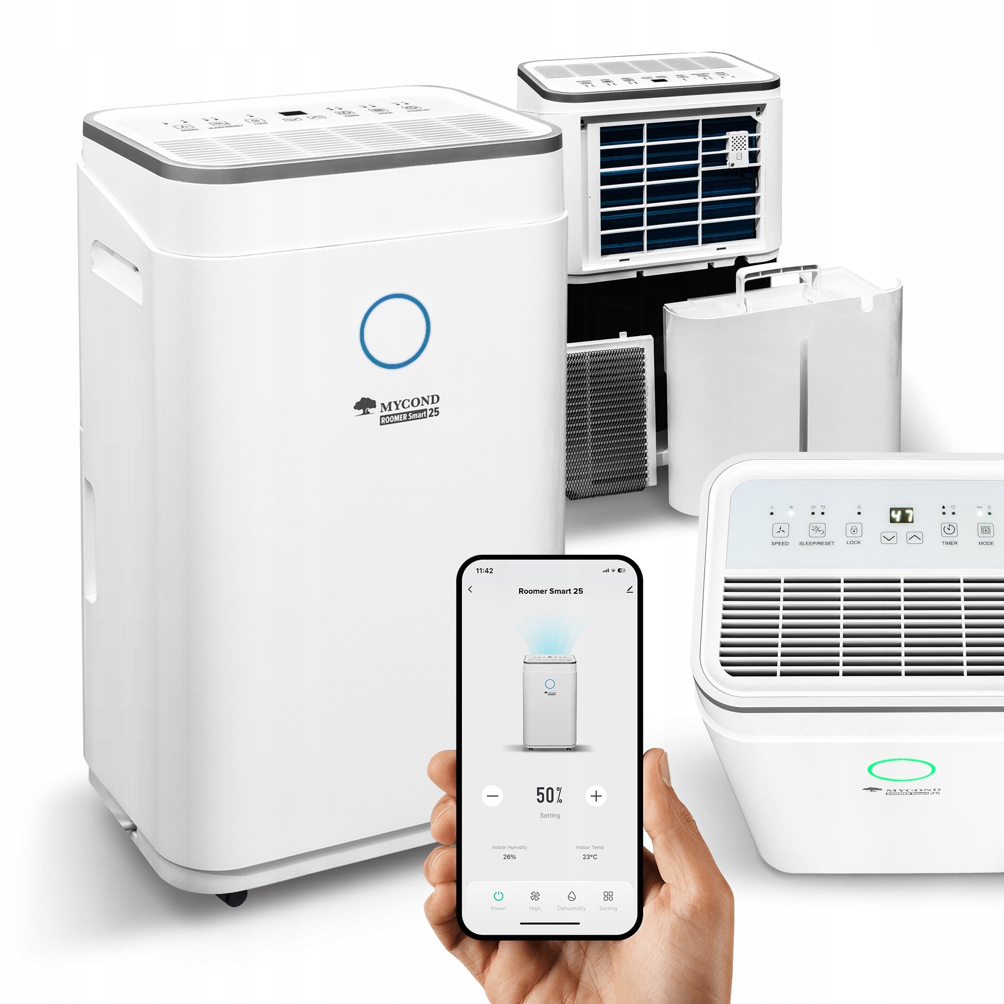 Dehumidifier 25L/24h MYCOND Roomer Smart Wi-Fi Moisture Absorber
