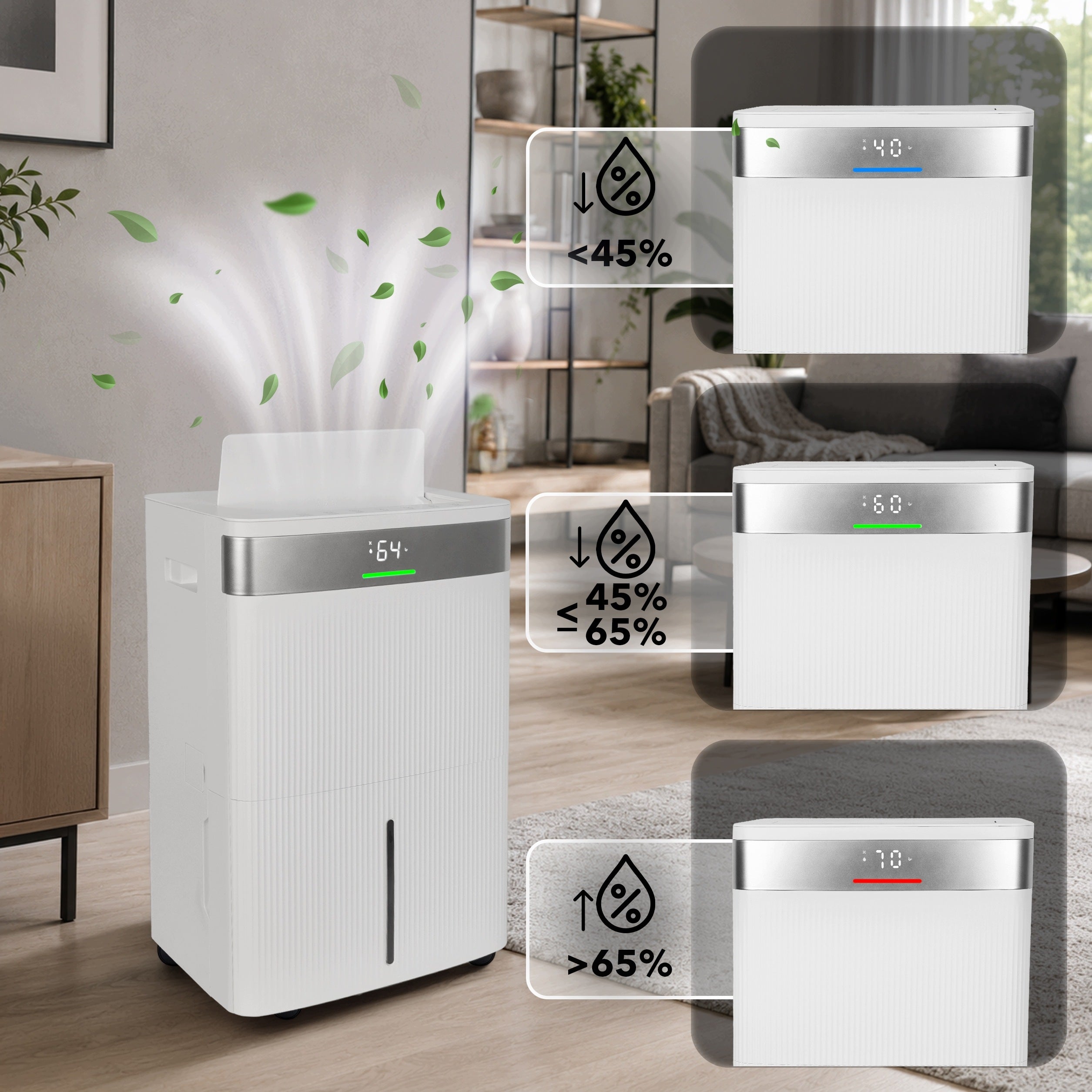 Dehumidifier AQUMO absorber 45L/24h +ION +WiFi +TIMER +HIGROSTAT Medical device no