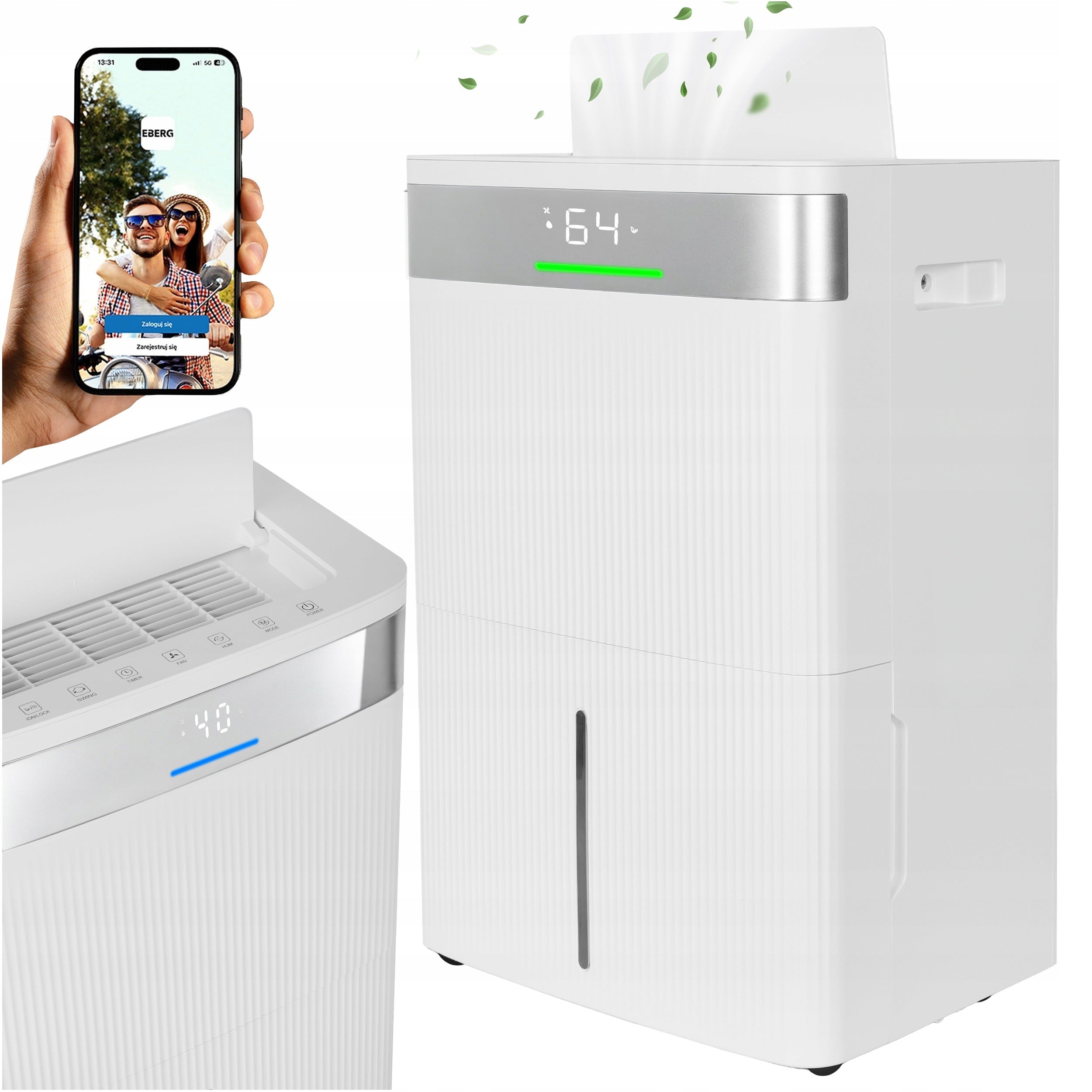 Dehumidifier AQUMO absorber 45L/24h +ION +WiFi +TIMER +HIGROSTAT