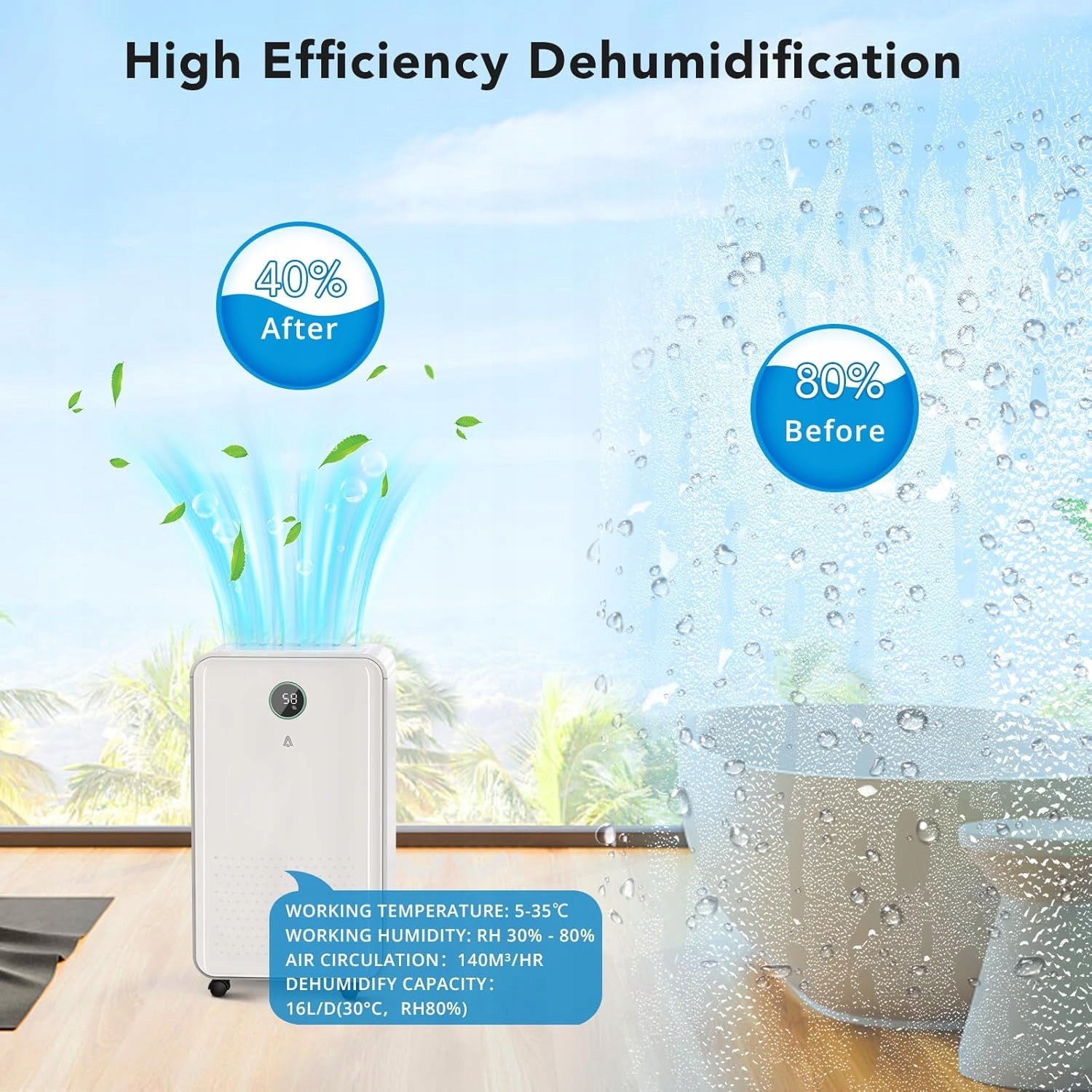 Dehumidifier Acekool OL16-BD001F 330 W 16 l Model OL16-BD001F
