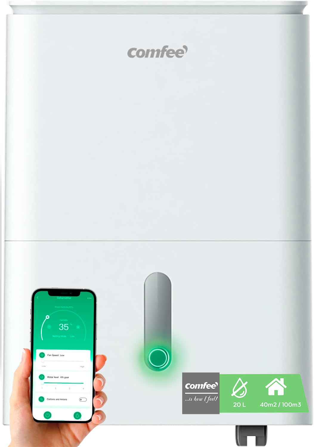 Dehumidifier COMFEE Easy Dry 20 440 W 20 l/ with Ionizer 37-52m2