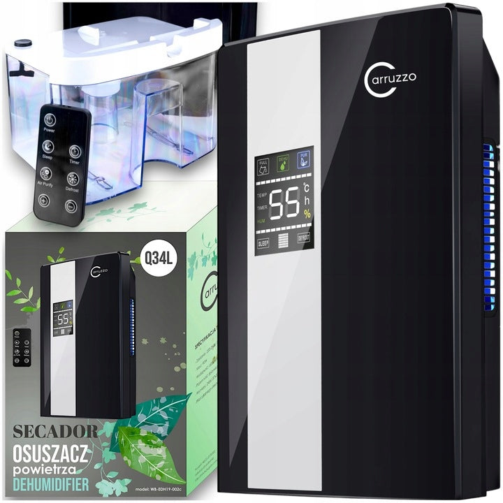 Dehumidifier Carruzzo 90W Moisture Absorber 2200ml Quiet