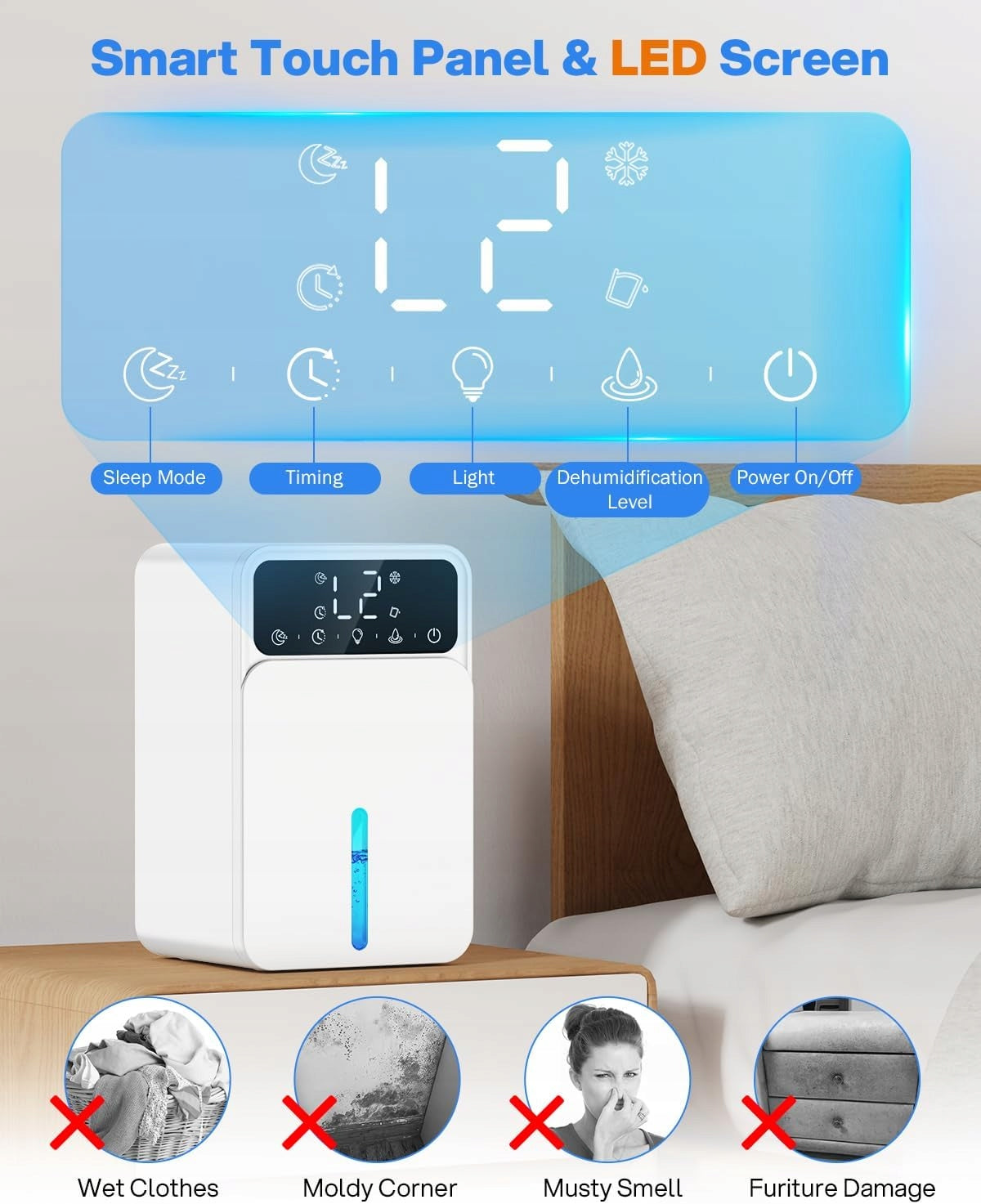 Dehumidifier Electric Quiet Large Display Timer Container (182) Manufacturer code osuszacz powietrza