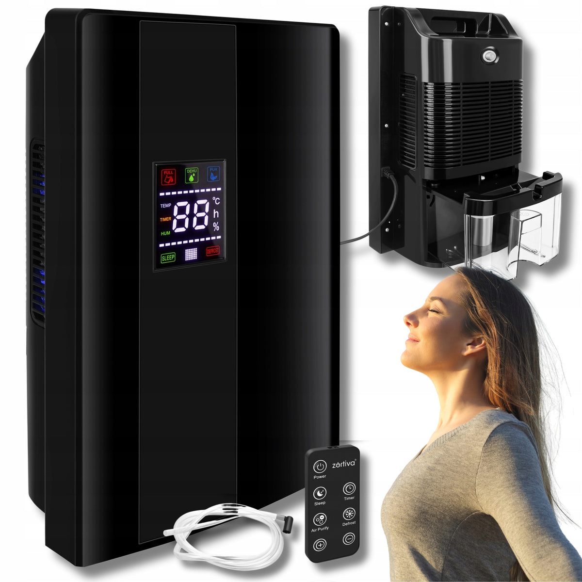 Dehumidifier Household Moisture Absorber Electric 2l 90W Remote Control
