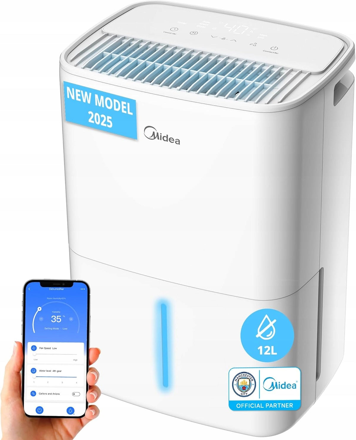 Dehumidifier MIDEA Anti-Mould 12L WiFi Smart Absorber 36dB Packaging status original