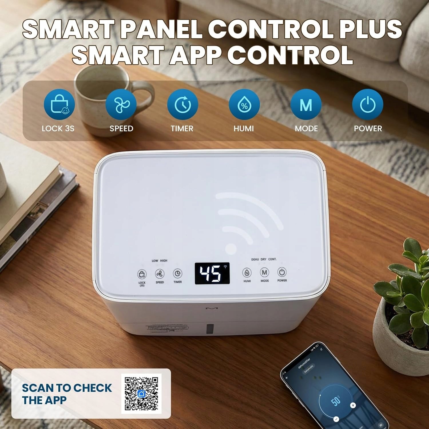 Dehumidifier Mxmoonan 15L/day control application timer Manufacturer code 5555555