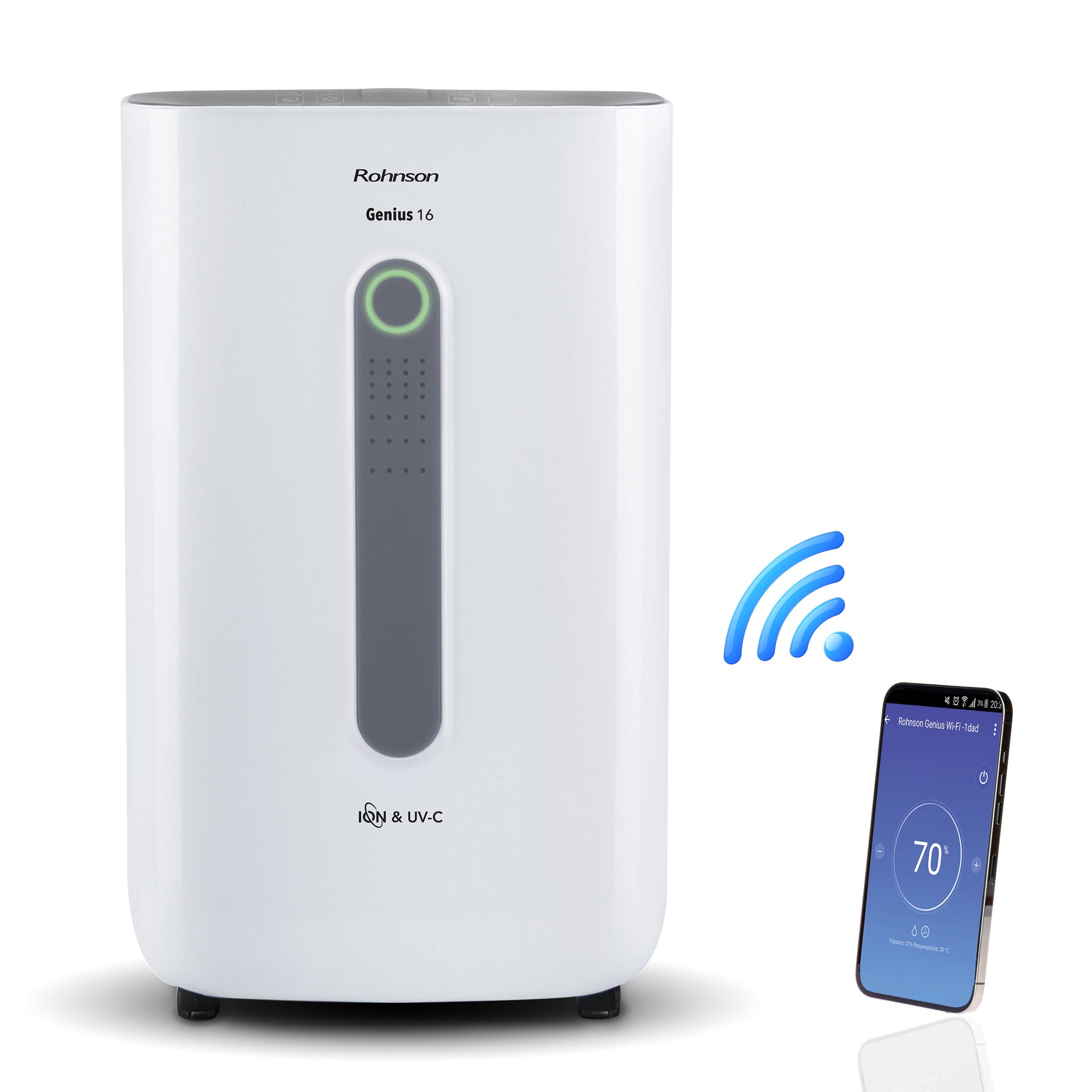 Dehumidifier Rohnson R-9916W Genius 16 Wi-Fi ION & UV-C 240 W 16