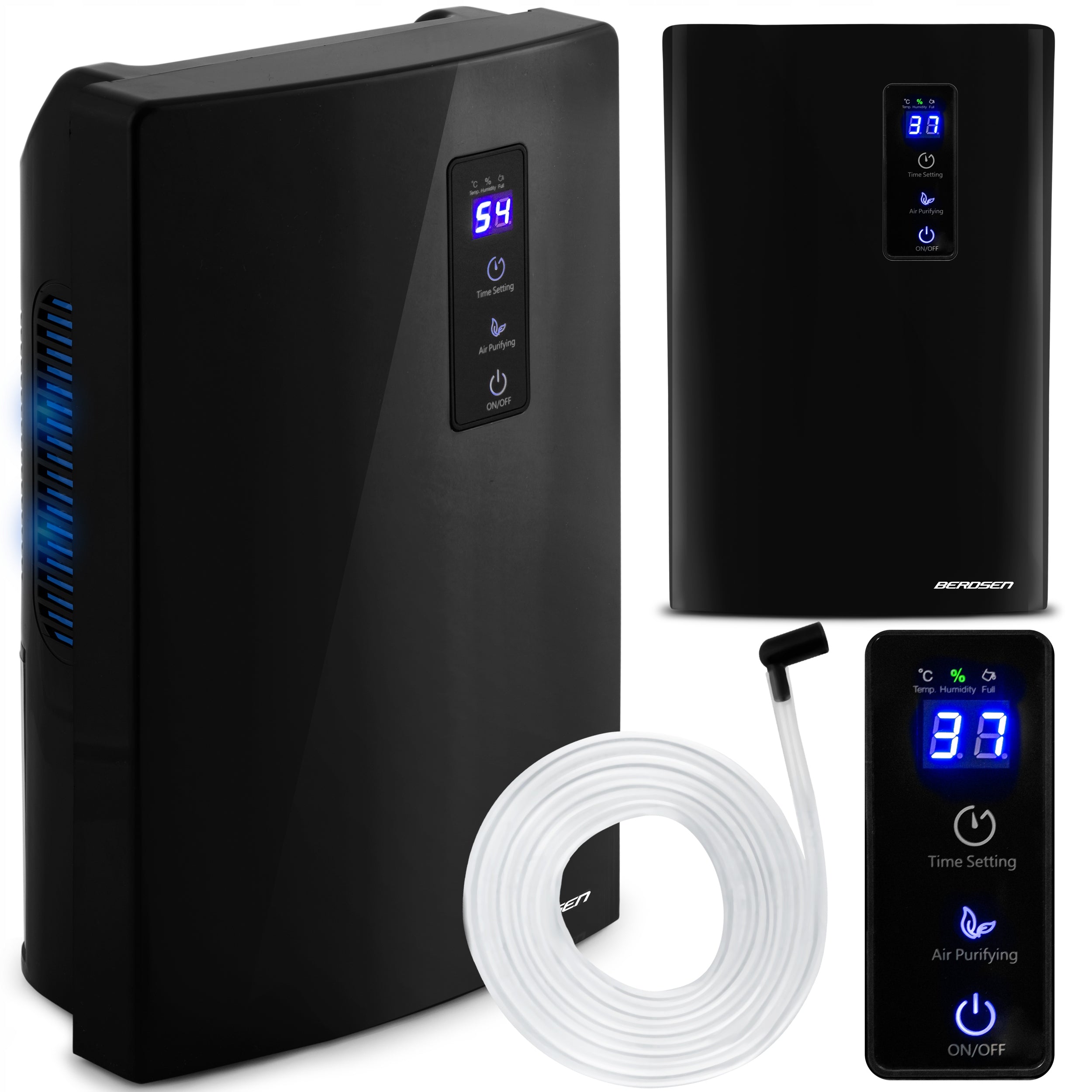 Dehumidifier moisture absorber UV LAMP display 2000ml BERDSEN