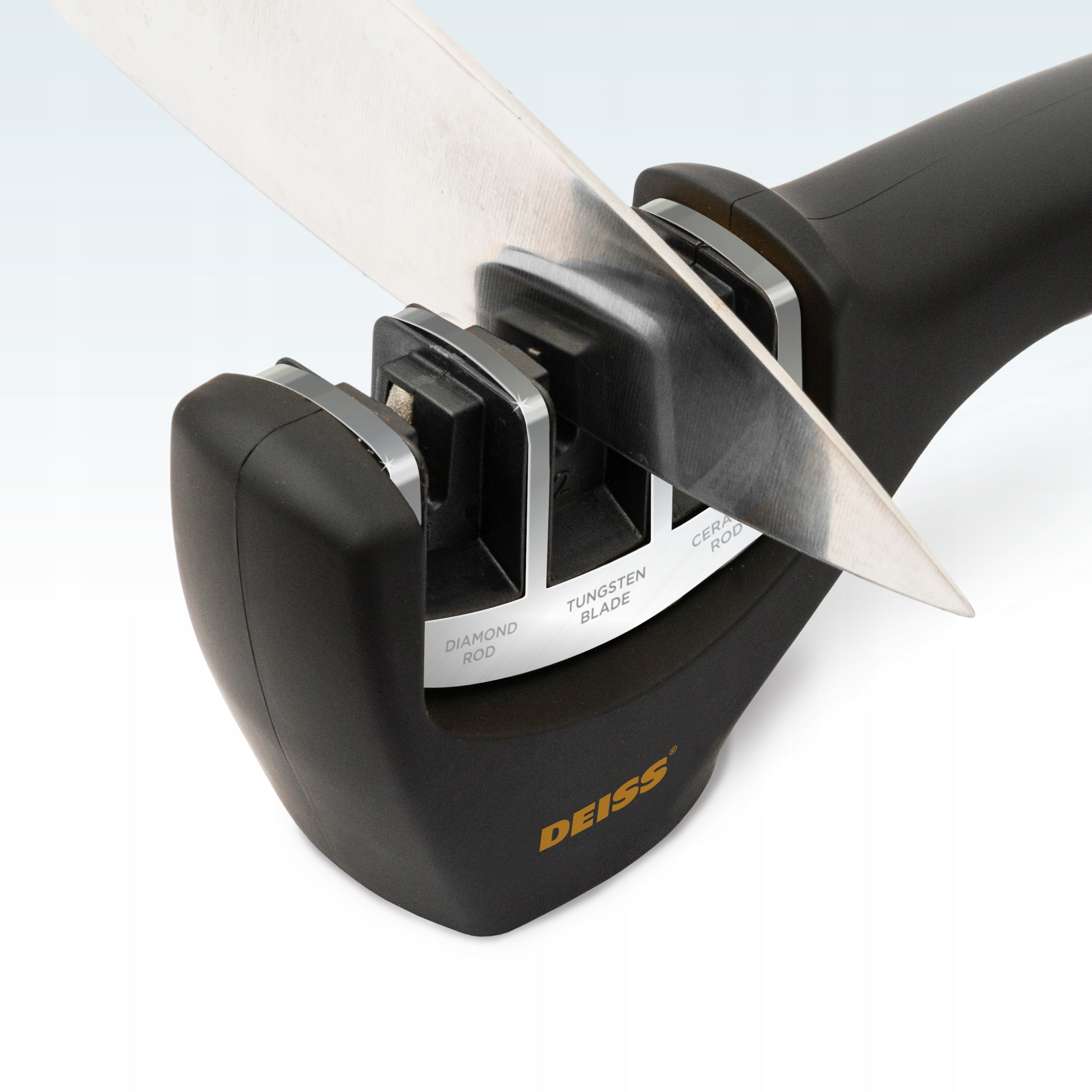 Deiss PRO Knife Sharpener, 3-Step Kitchen Scissors, Professional Manufacturer code SHKN1059U