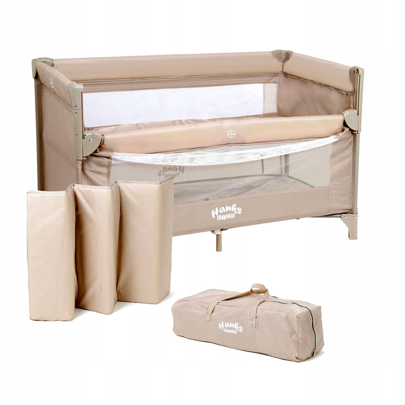 Delivery travel cot two-level playpen lowered side beige gift EAN (GTIN) 5906721172833