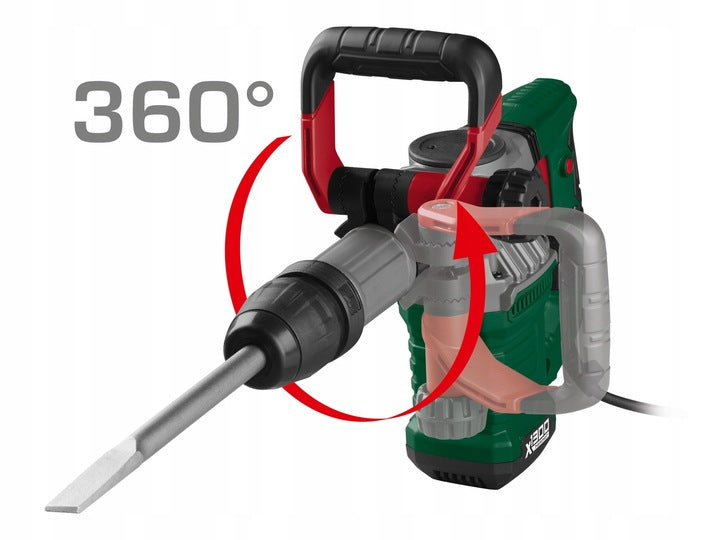 Demolition Hammer PARKSIDE 15J 1300W PAH 1300 Concrete Stone Wall + Suitcase Packaging status original