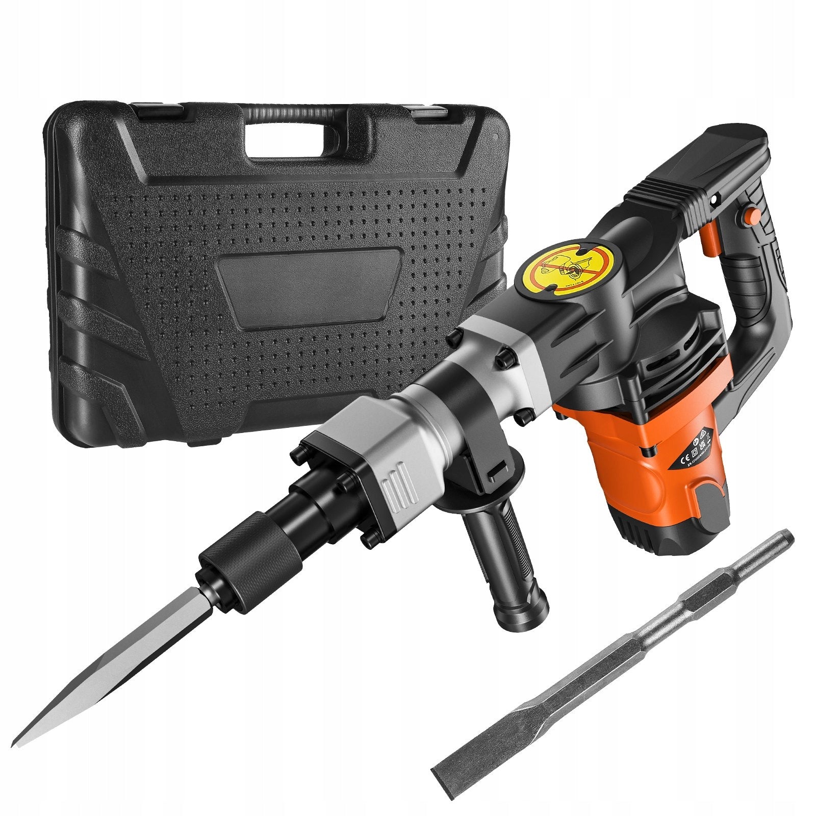 Demolition Hammer for Concrete 1600 W 2 Chisels