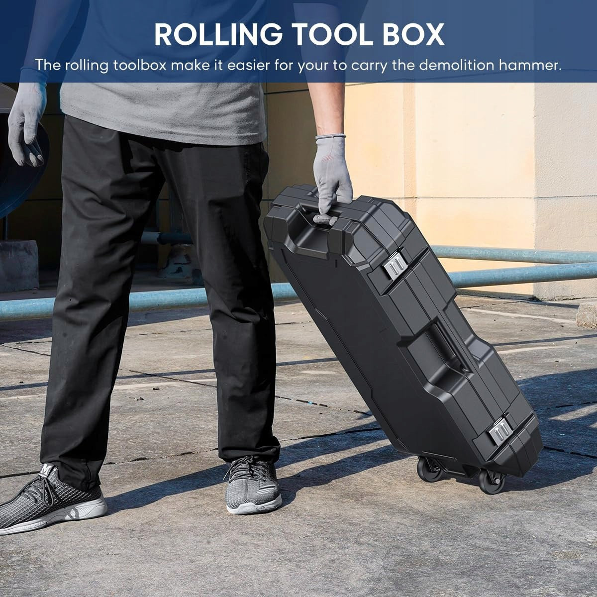 Demolition hammer ENEACRO 1700W 65J with 2 chisels and transport box Packaging status original