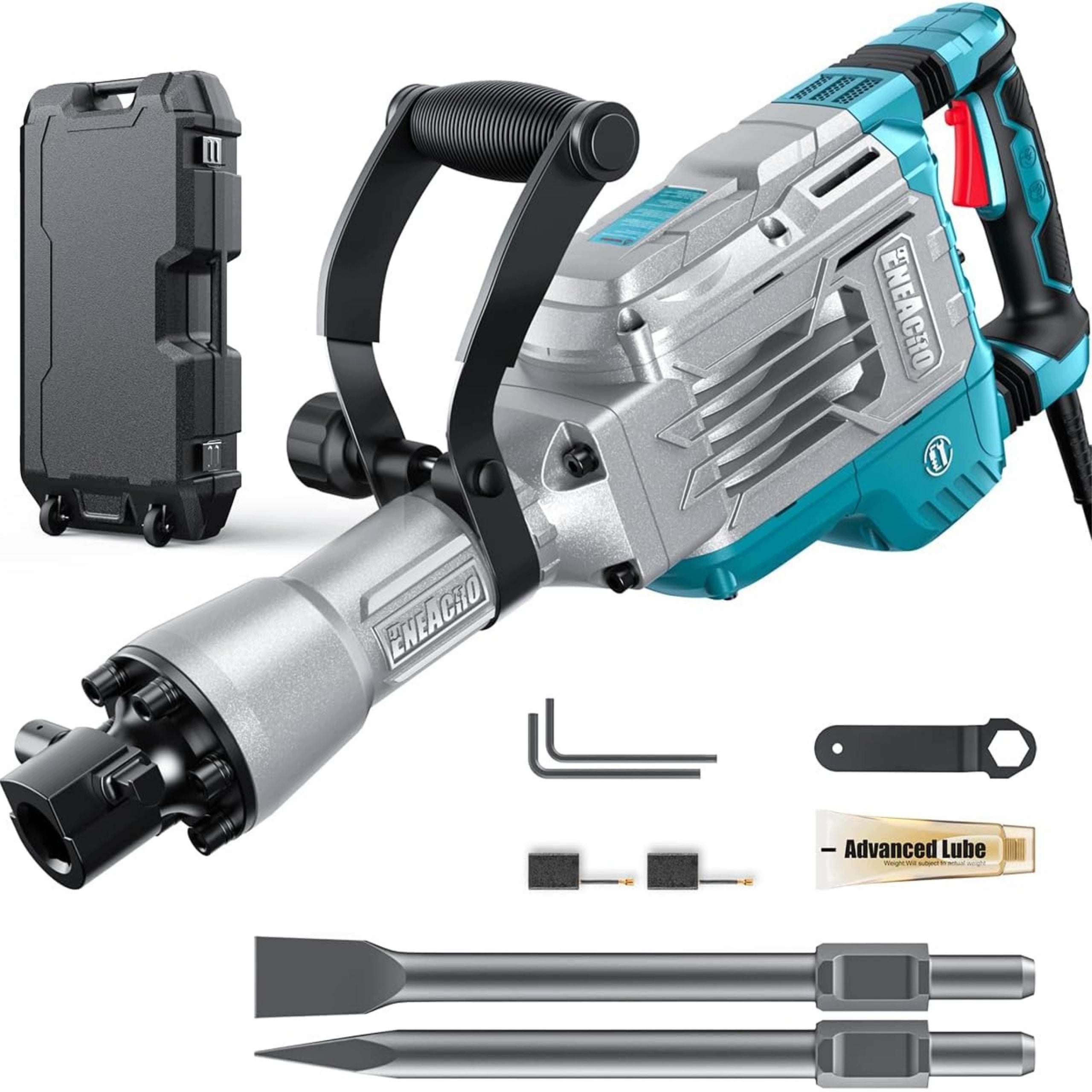 Demolition hammer ENEACRO 1700W SDS Hex 65J chiseled suitcase