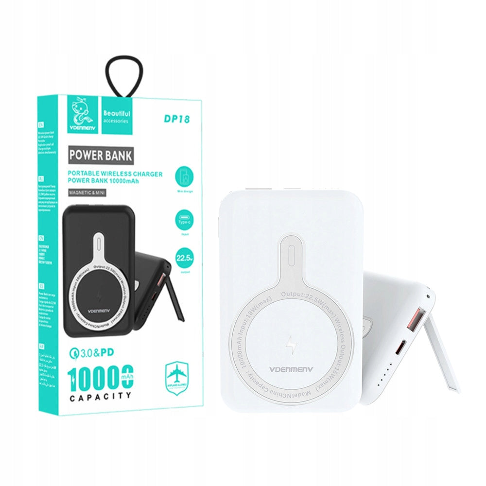 Denmen power bank MagSafe 15W white 10000 mAh DP18