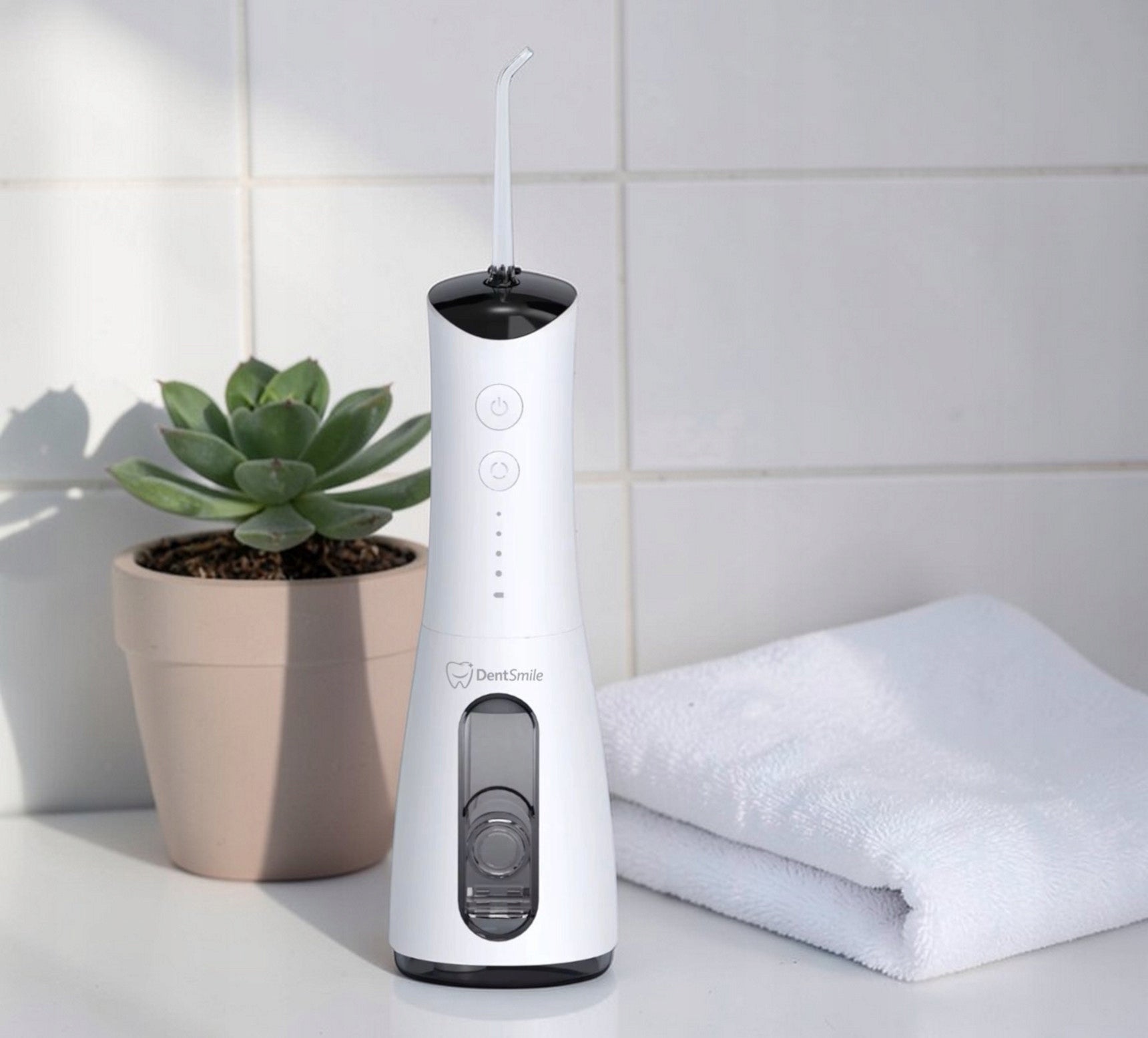 DentSmile Tooth Irrigator 5 Modes 5 Nozzles | Wireless Powerful Kit Color white