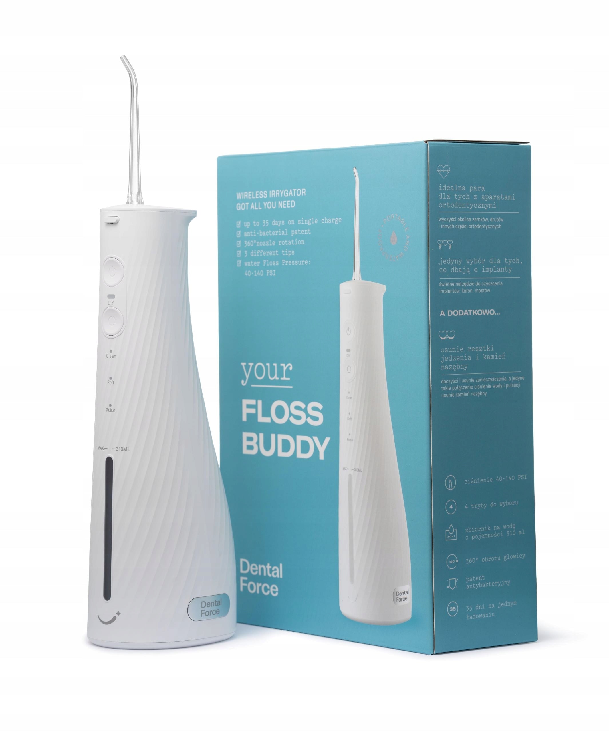 Dental Oral Irrigator Wireless DentalForce 310ml Manufacturer code DFOI5005W