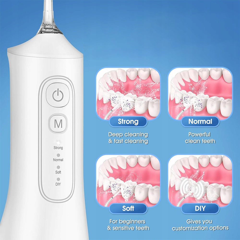 Dental Rinser 4 Operating Modes 6 Nozzles Electric Rinser 300ml Kind wireless