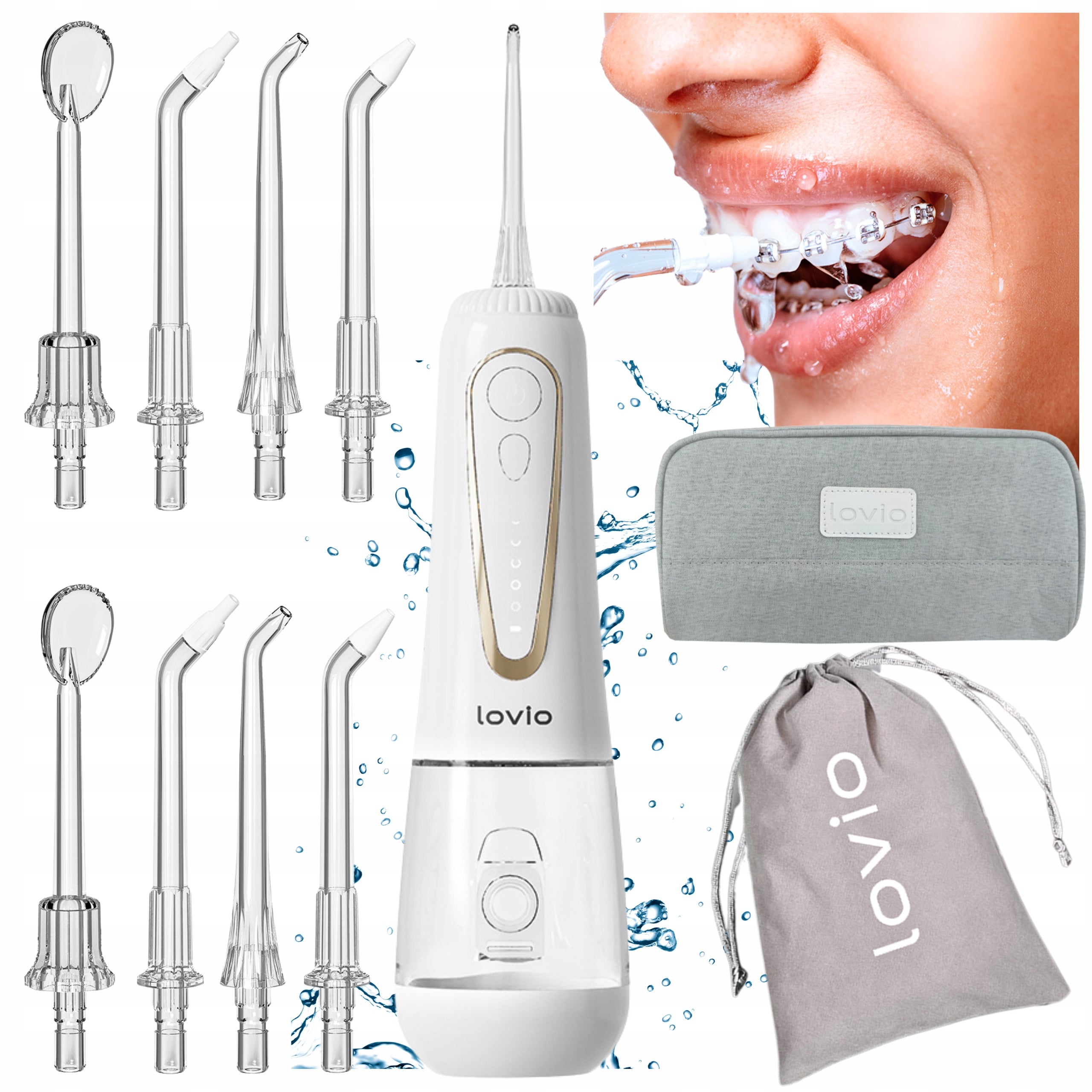 Dental Wireless Dental IRRIGATOR POWERFUL 11 BAR 340ml IPX8+8 Nozzle