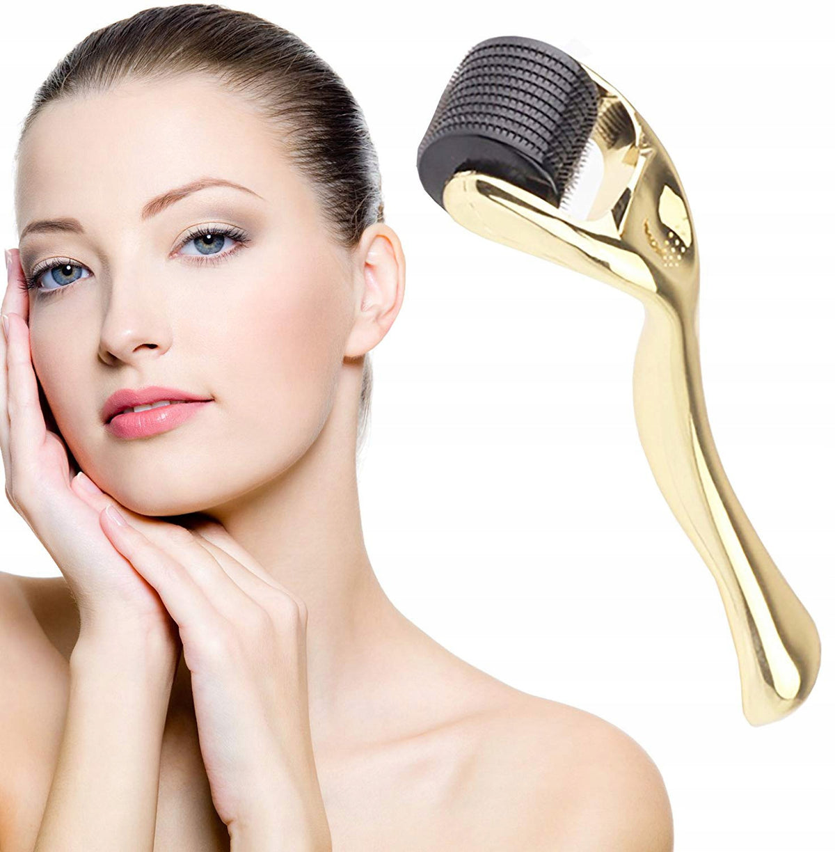 Derma Roller roller 540 NEEDLES MESOTHERAPY REGENERATION DISCOLORATION GOLD 1mm
