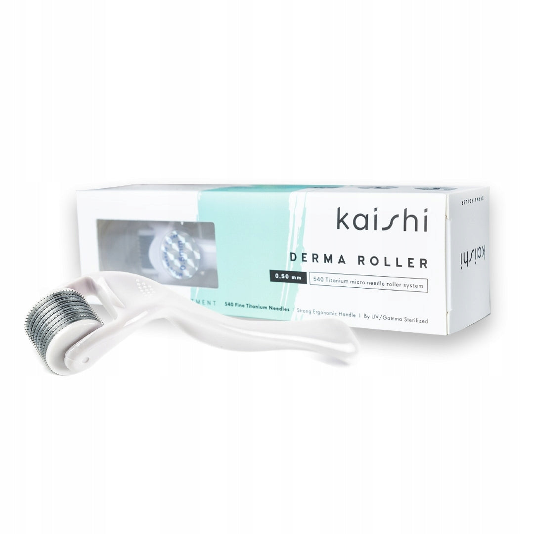 Derma roller Kaishi - microneedle mesotherapy for face (titanium needles) 0,5