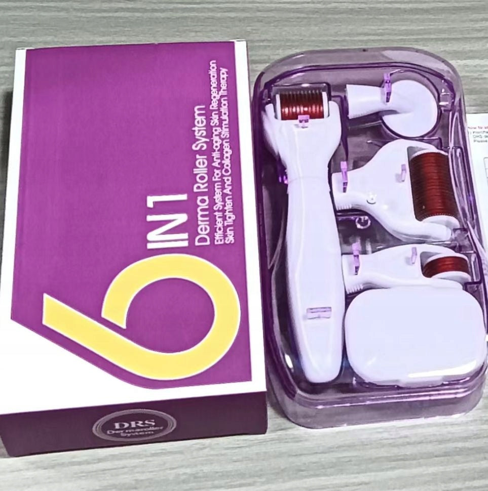 Derma roller for microneedle mesotherapy roller face neck body set 6in1 EAN (GTIN) 5903818921077