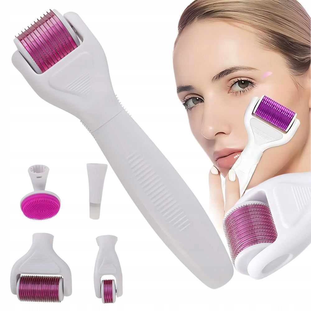 Derma roller for microneedle mesotherapy roller face neck body set 6in1