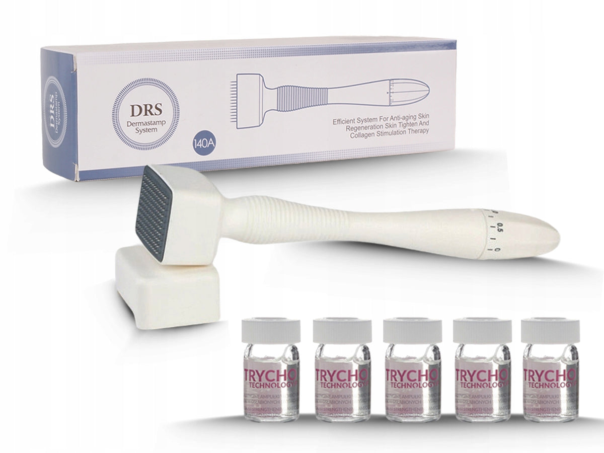 Derma stamp 0,25-3mm + 5 ampoules Farmona Tricho Hair Loss