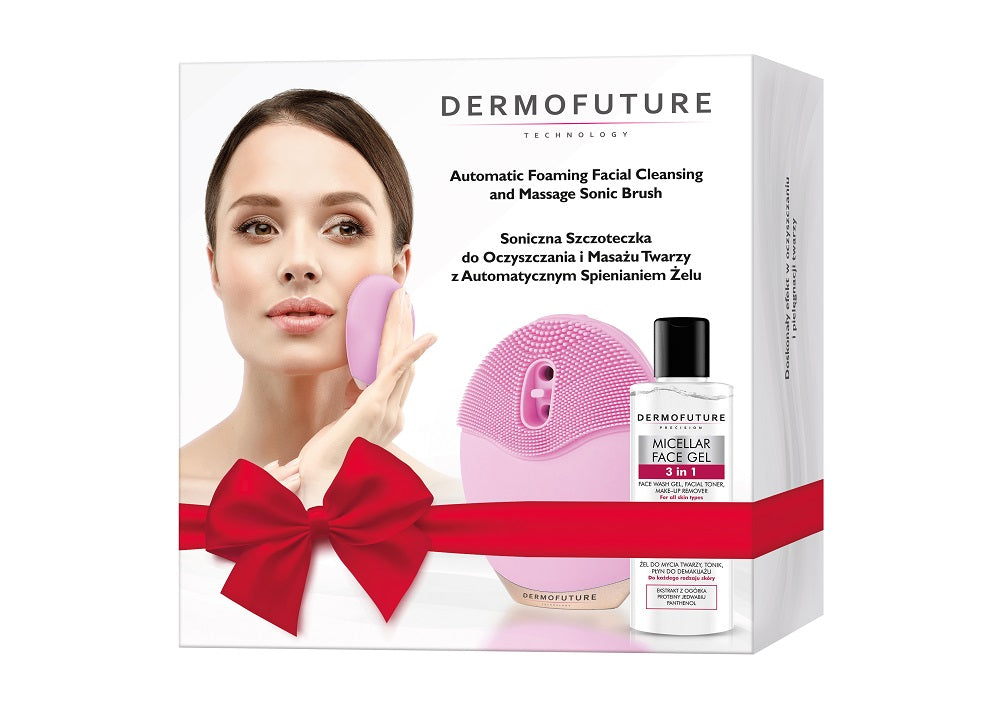DermoFuture Pink Toothbrush with Foamer + Gel Brand DermoFuture