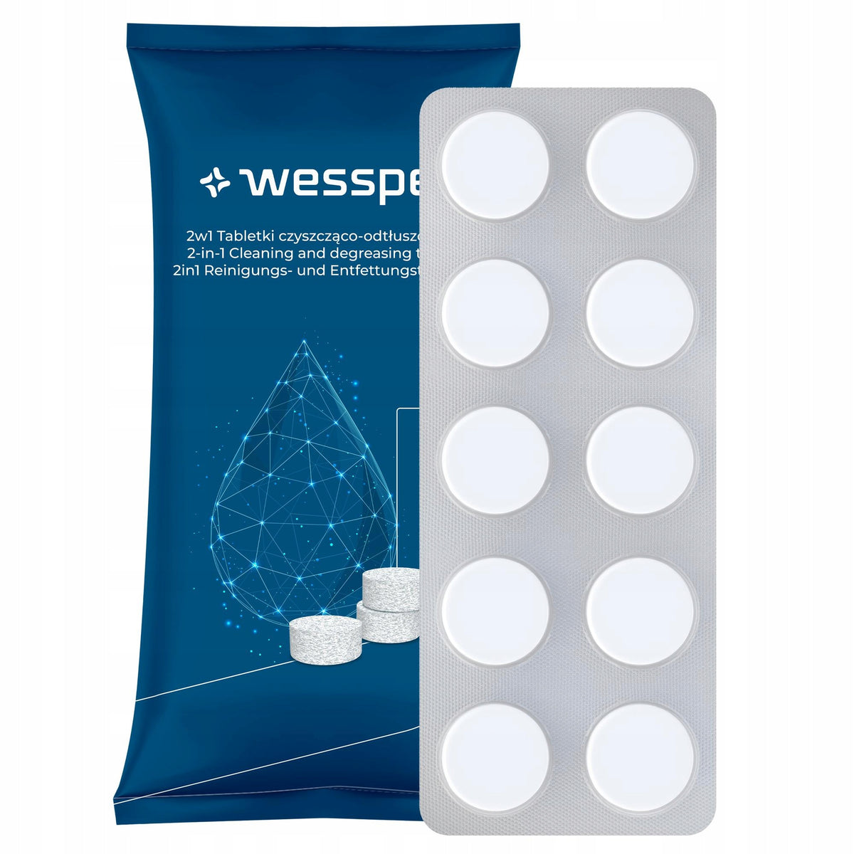 Descaler Wessper 500ml for coffee machine + degreasing tablets Brand Wessper