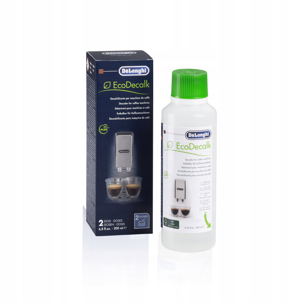 Descaler for DeLonghi DLSC202 200ml EcoDecalk Packaging status original