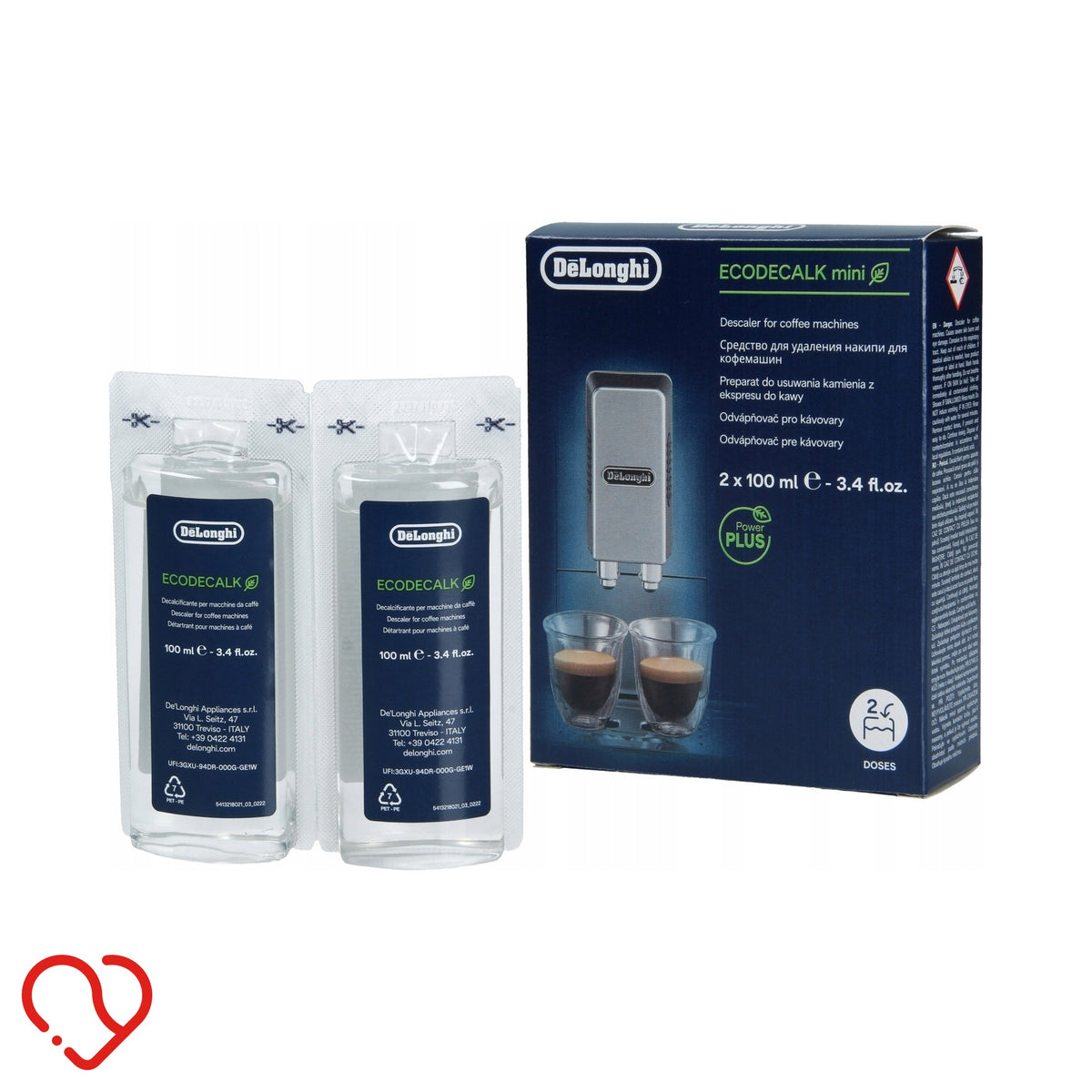 Descaler for DeLonghi EcoDecalk mini 2 x 100ml machines
