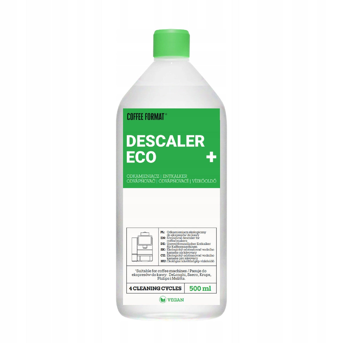 Descaler for DeLonghi, Siemens, Philips 500ml Coffee Format Eco