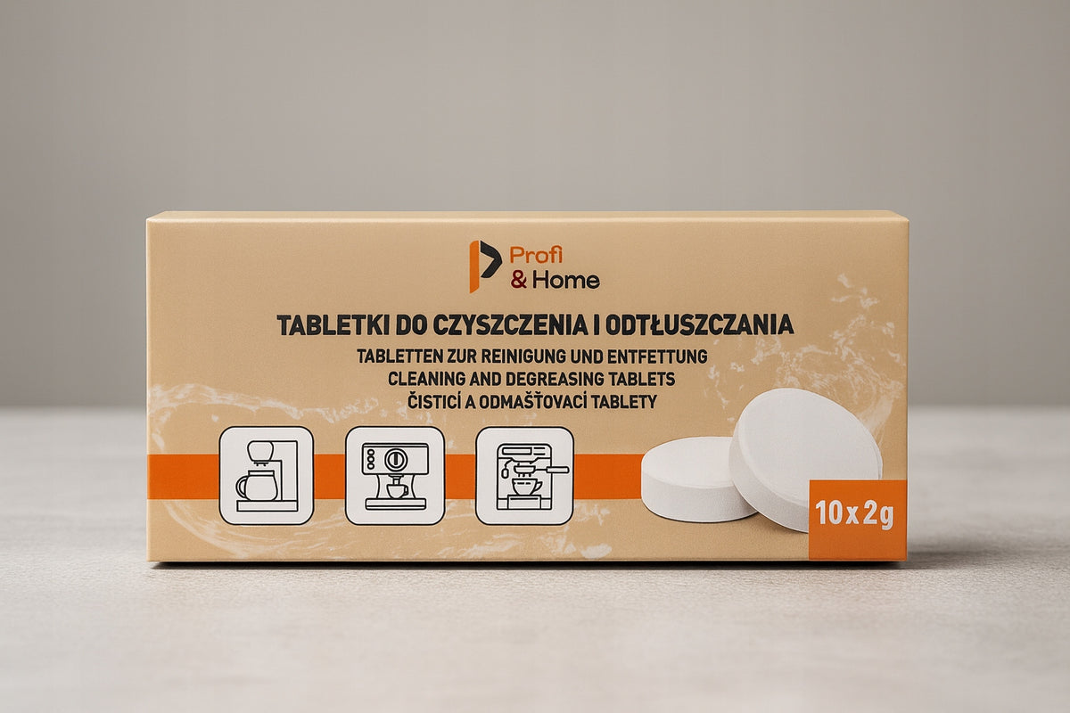 Descaler for espresso machine 2x1l Degreasing cleaning tablets Profi&Home Manufacturer code PH95215_2+PH95963