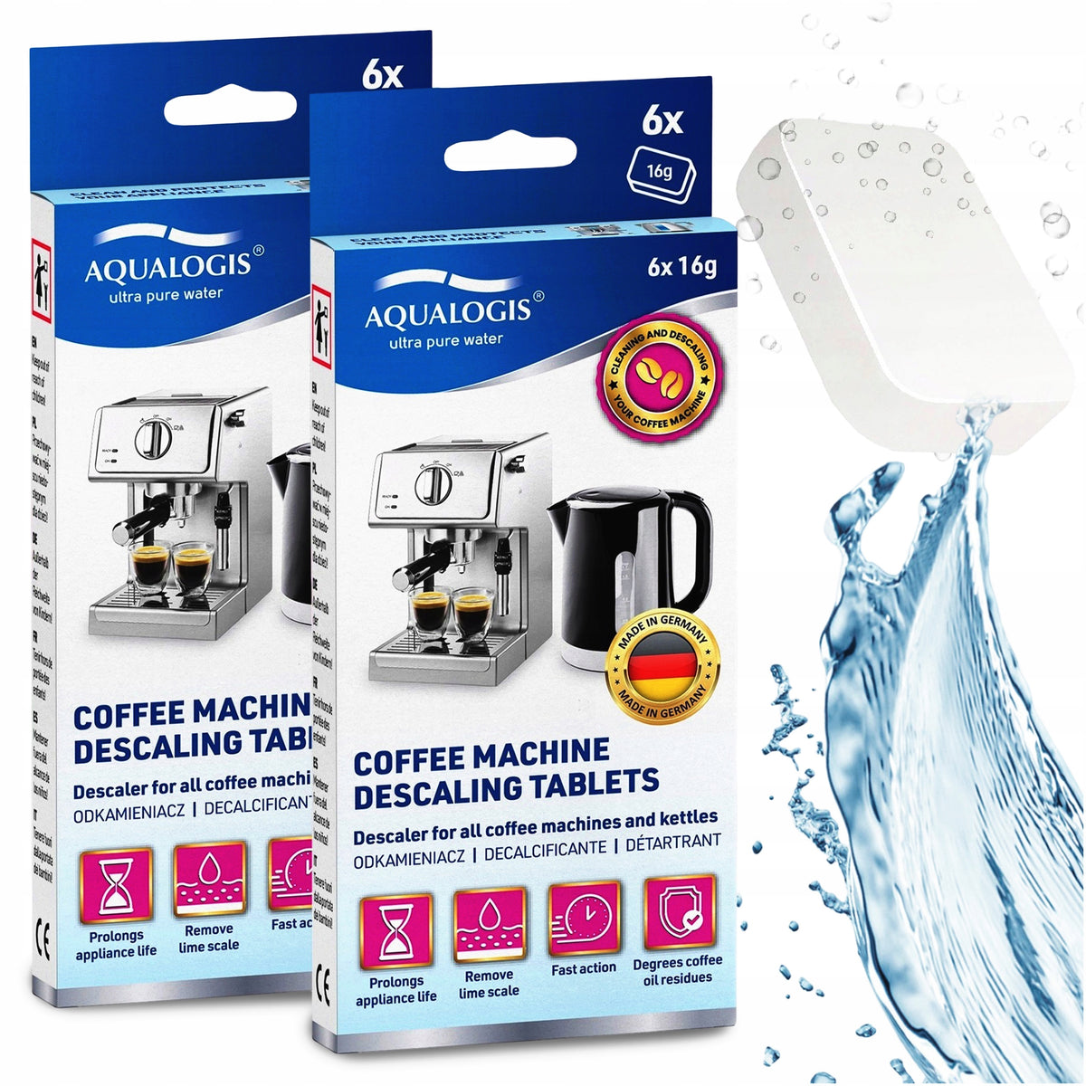 Descaling Express Cleaning Tablets Aqualogis Tassimo Bosch 12s