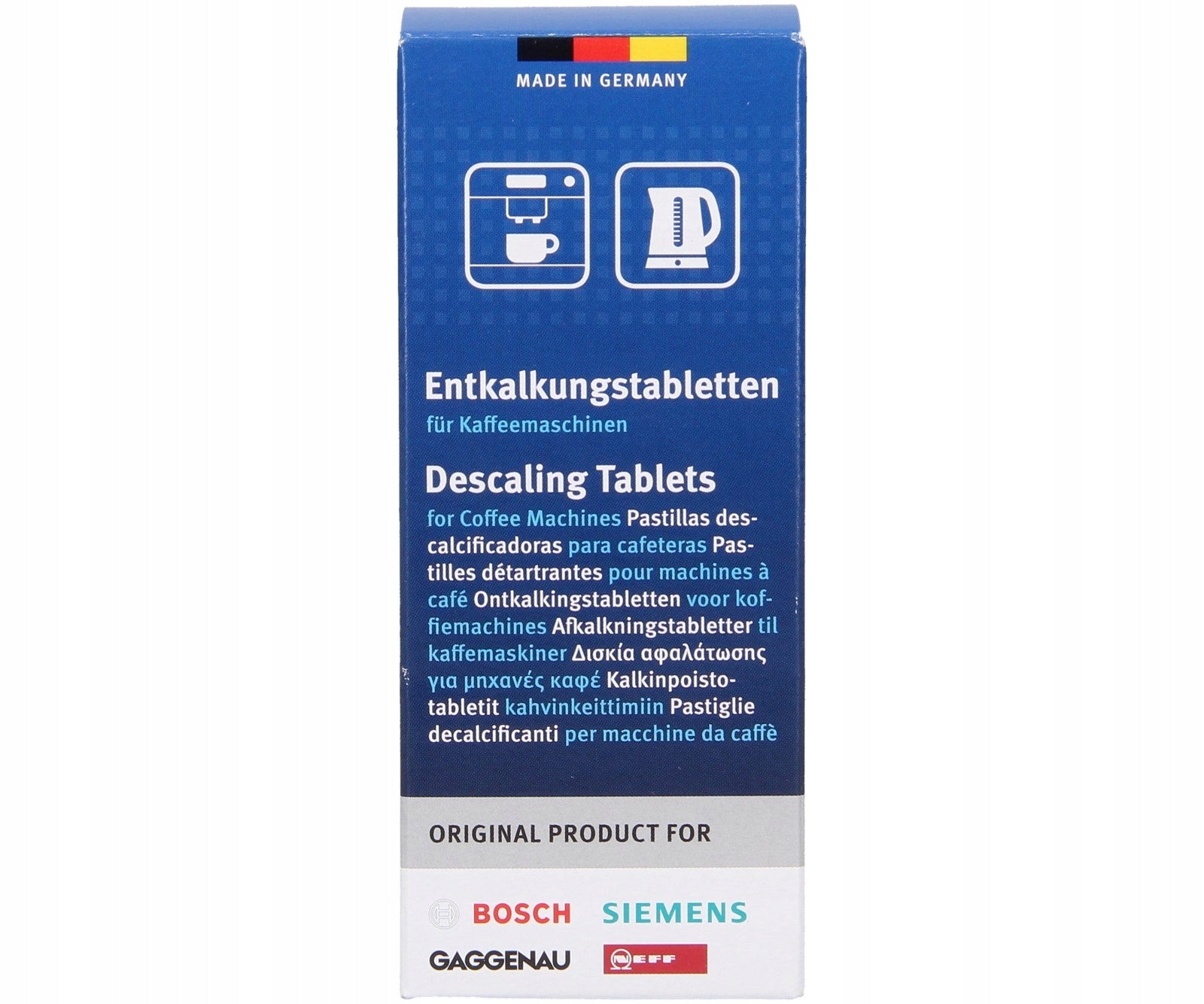 Descaling + cleaning tablets BOSCH SIEMENS Additional features no phosphates unscented ecological concentrate