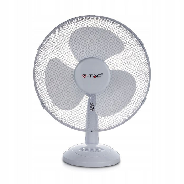 Desk Fan Table Fan 40W 30CM White Strong Quiet Adjustable