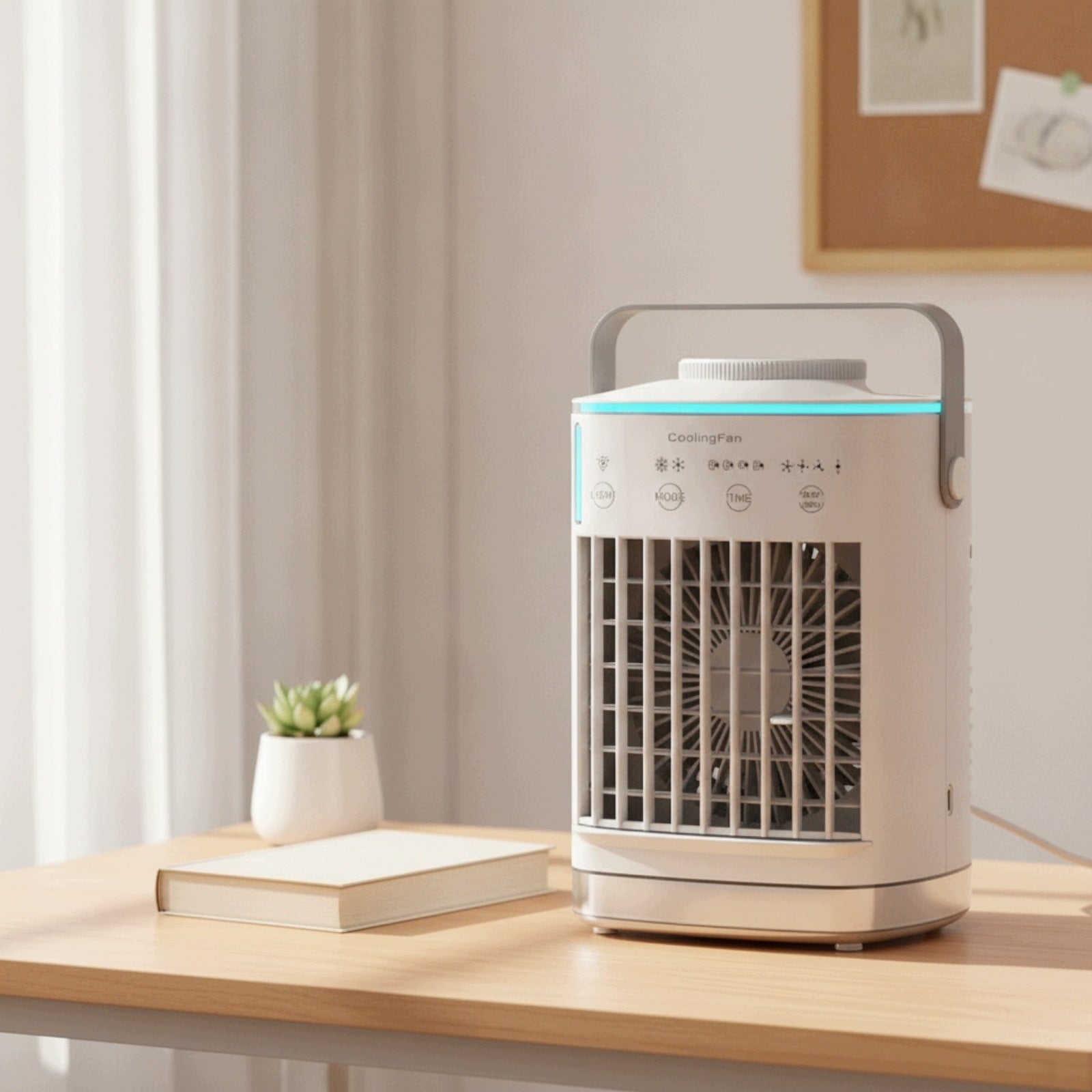 Desktop Air Cooler with Water Tank Timer for Dorm Room, Office Workers Brand no brand