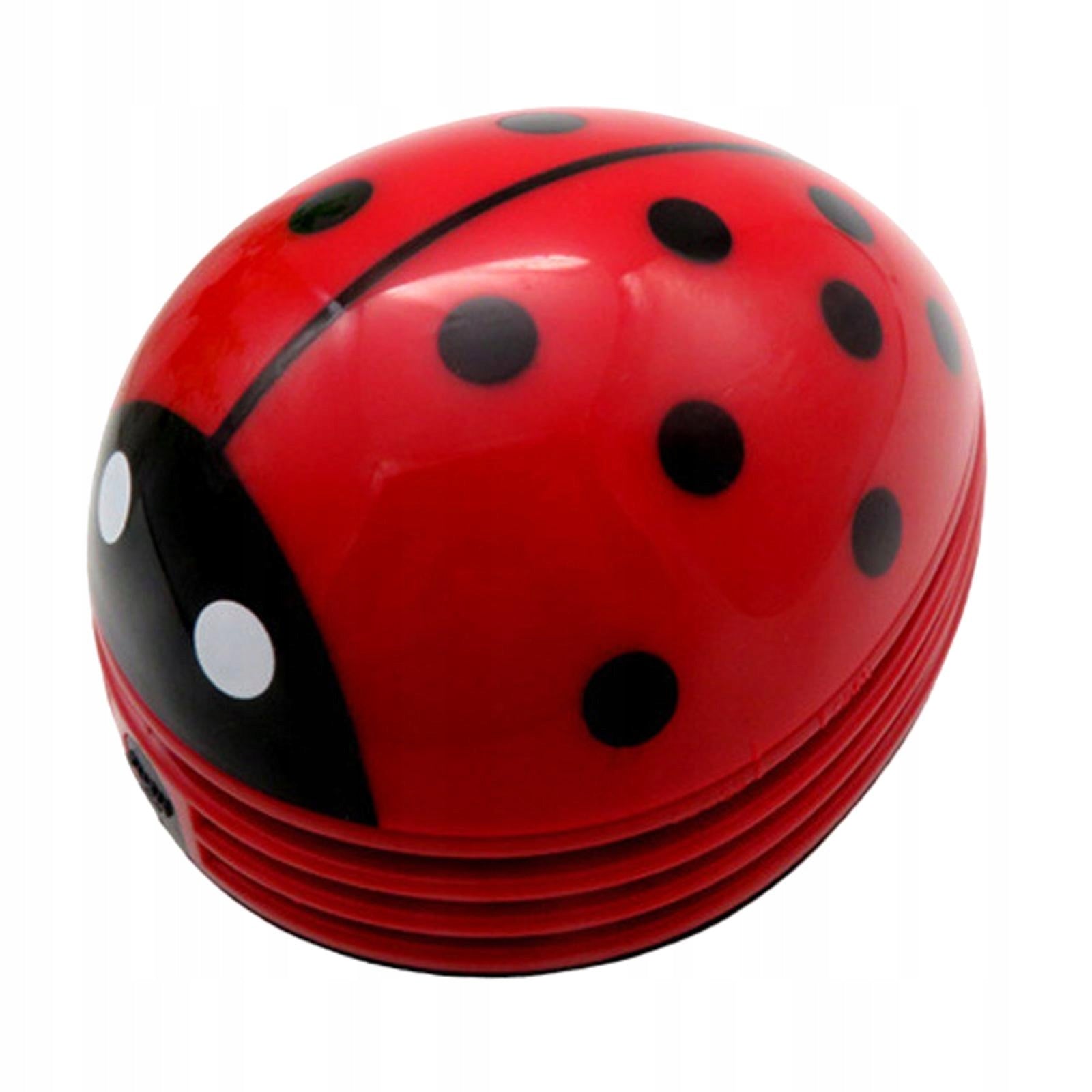 Desktop Vacuum Cleaner Desk Cleaner Ladybug Shaped Portable Keyboard Red Brand no brand
