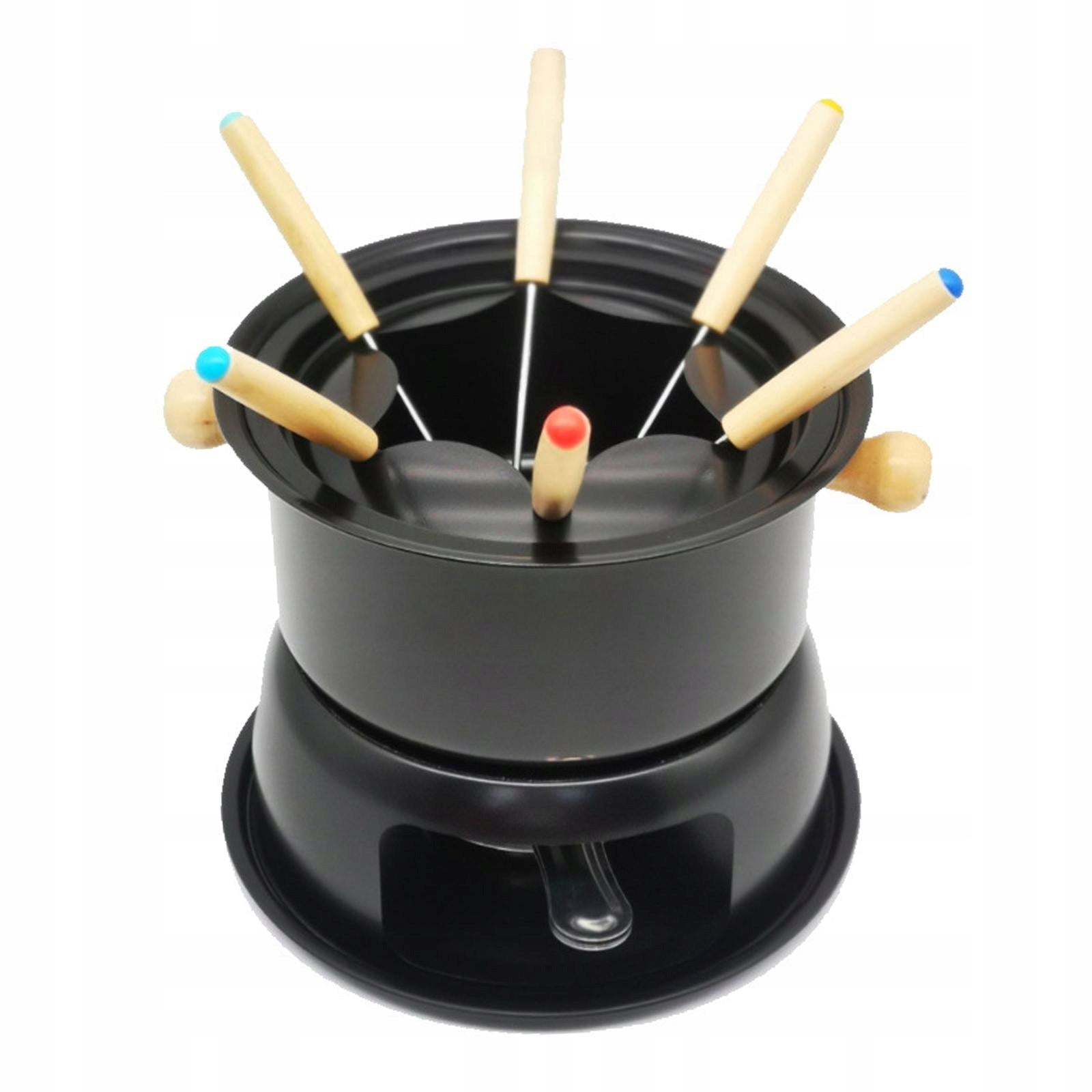 Detachable Fondue Maker Set with 6 Forks Domestic Carbon Steel Melting Pot Packaging status original