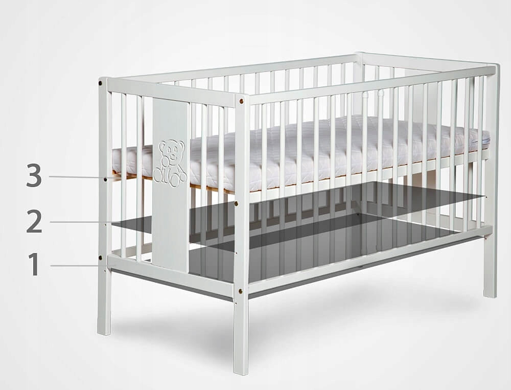 Detská postieľka KAROLINA I 120x60cm - biela Brand Klupś Meble Dziecięce