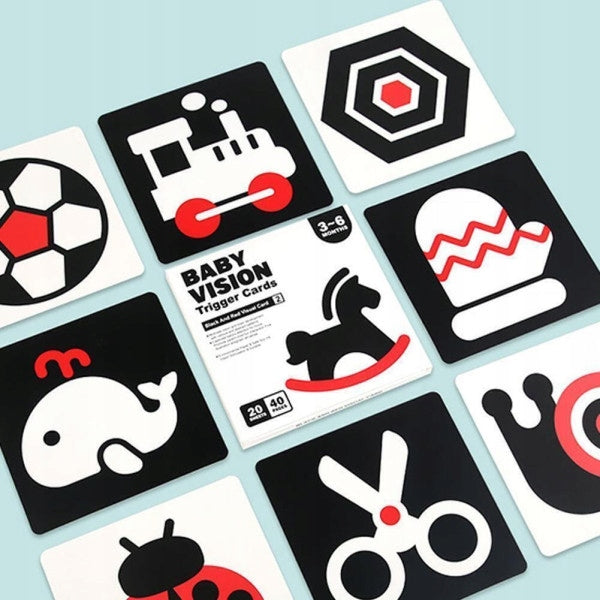 Developing Montessori cards for babies 3-6 m, 40 designs Brand no brand