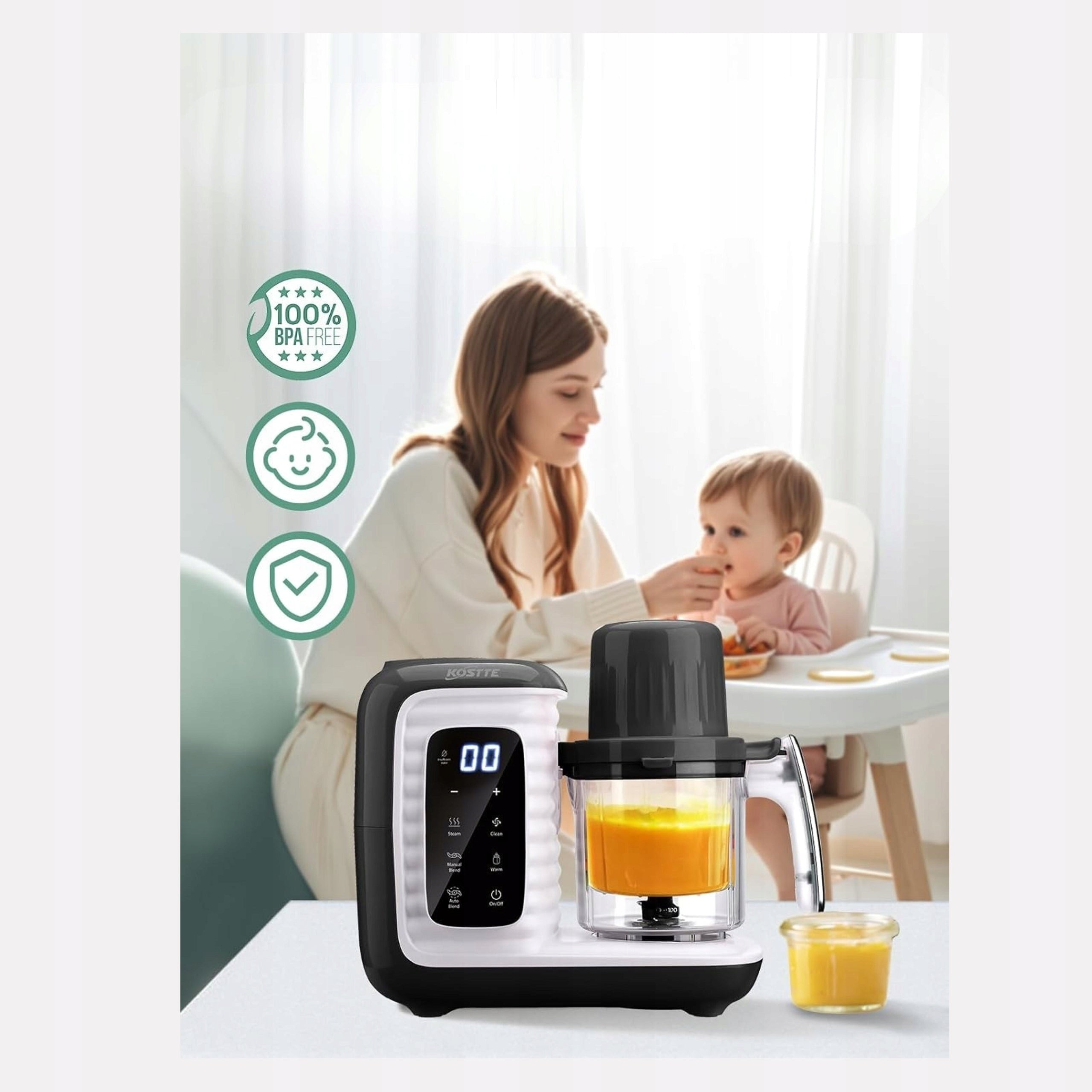 Device Robot for Cooking for Children KOSTTE Sterilizer Heater HD Brand no brand