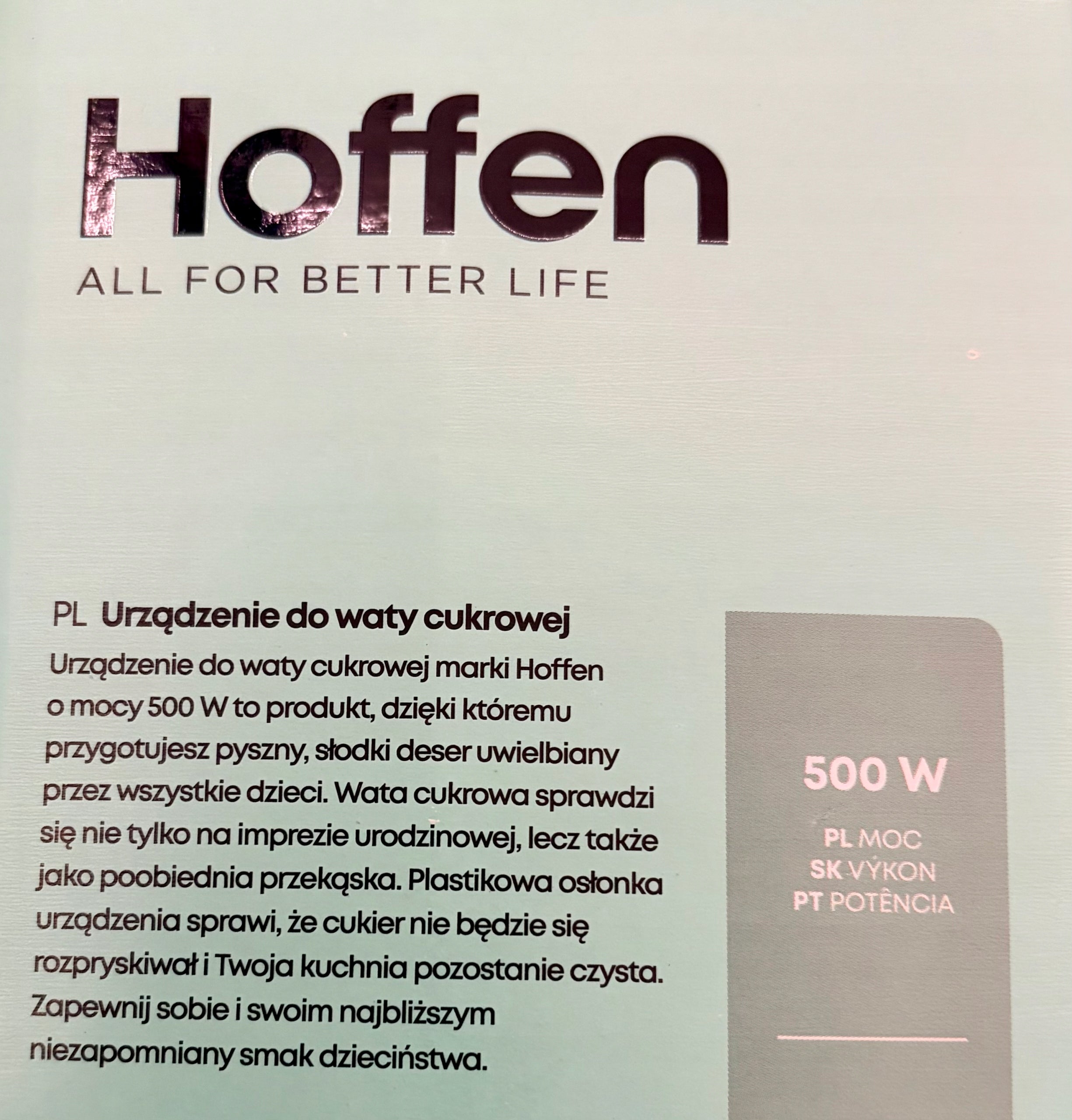 Device for cotton candy Hoffen RED 500 W Packaging status original