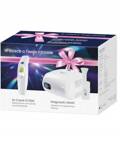 Diagnostic Nano compressor inhaler 1pcs, Dr Check FC500 thermometer 1pcs