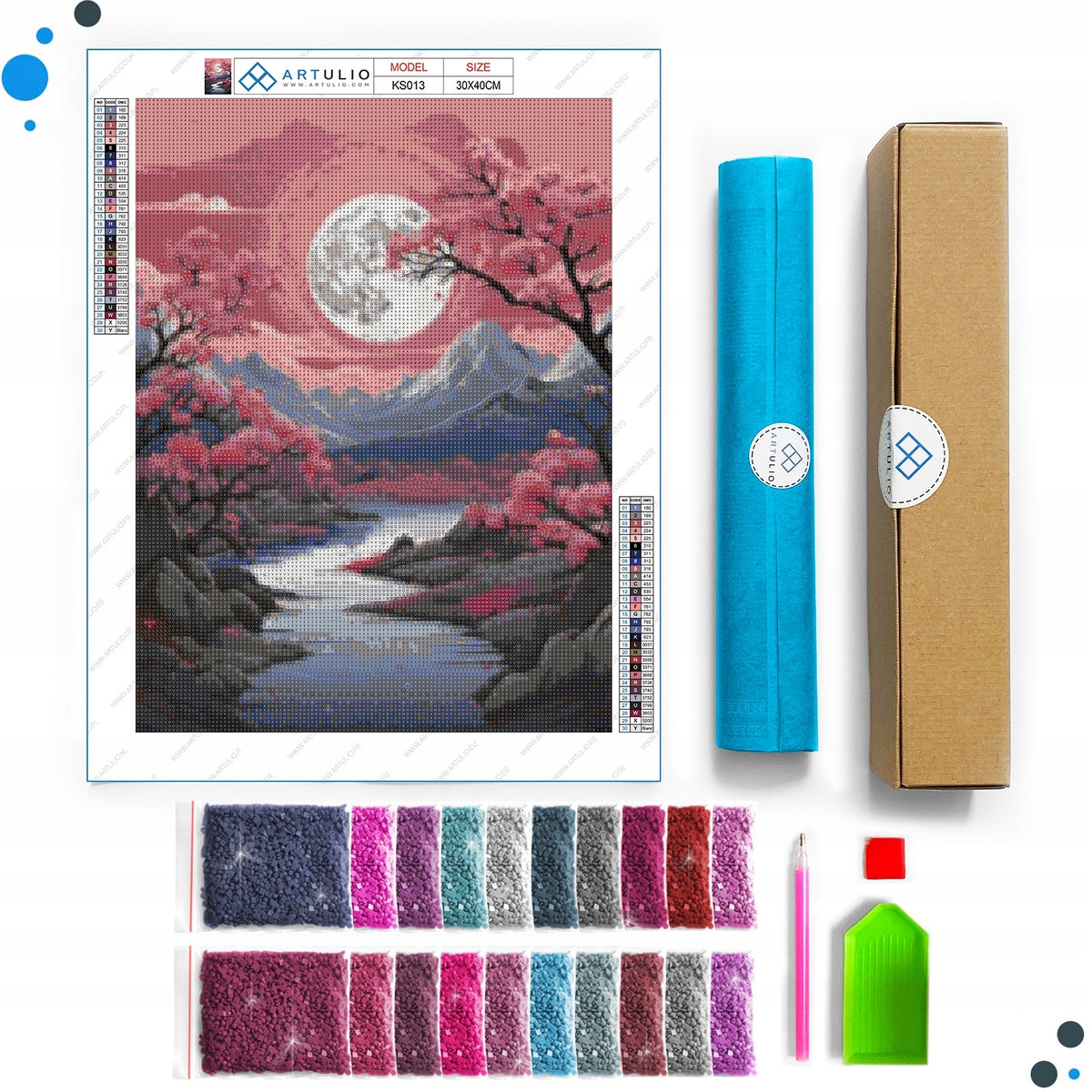 Diamond Embroidery Diamond Painting Mosaic Diamonds Square Moon Mountain Packaging status original